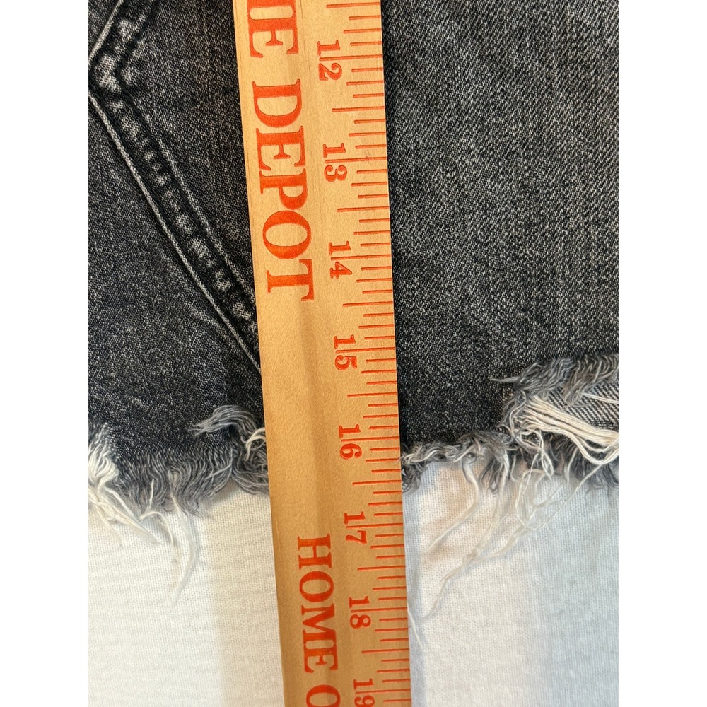 Abercrombie & Fitch Zoe Natural Rise Vintage A-Line Denim Mini Skirt Black 29 8R - Picture 4 of 12